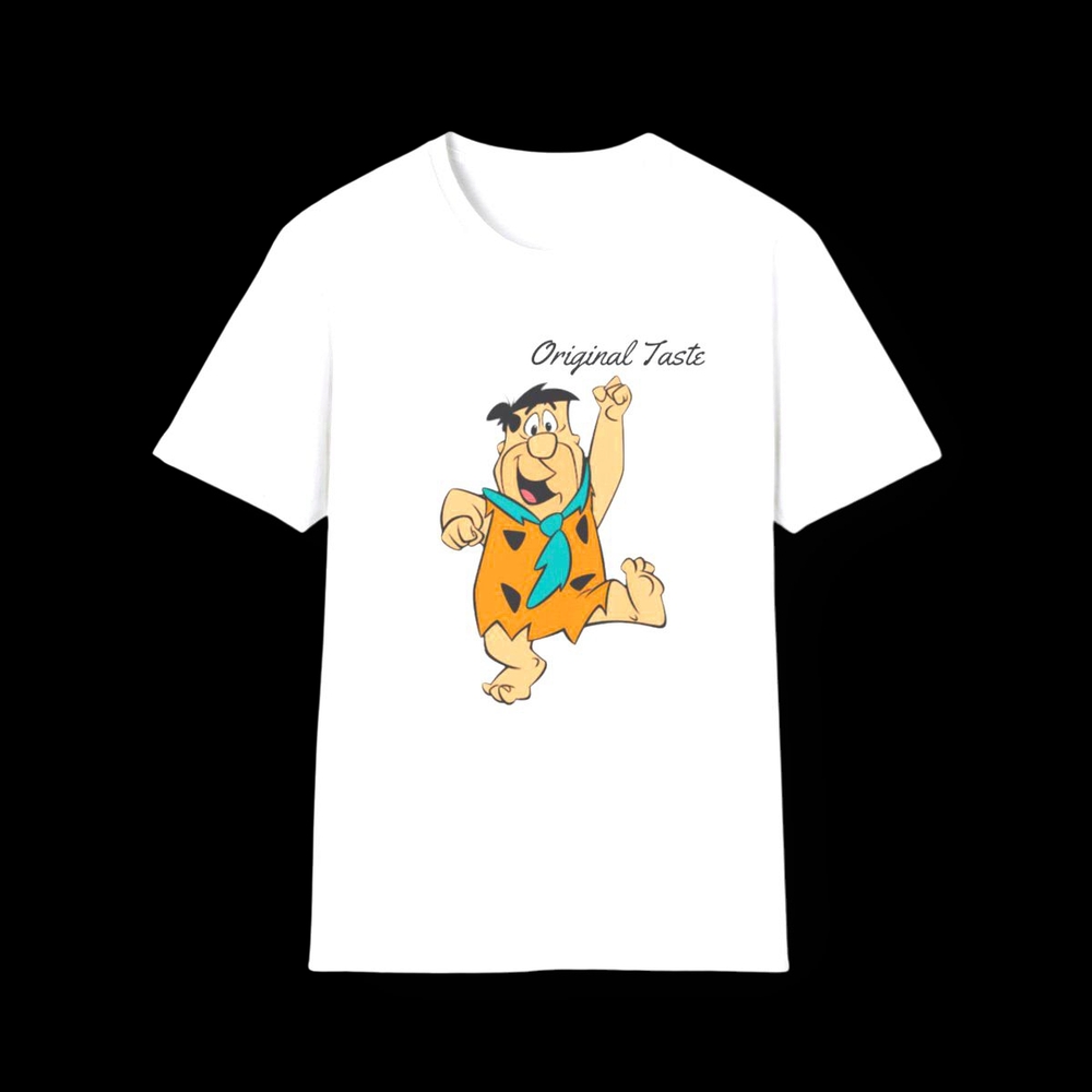 White T-Shirt with Cartoon Print